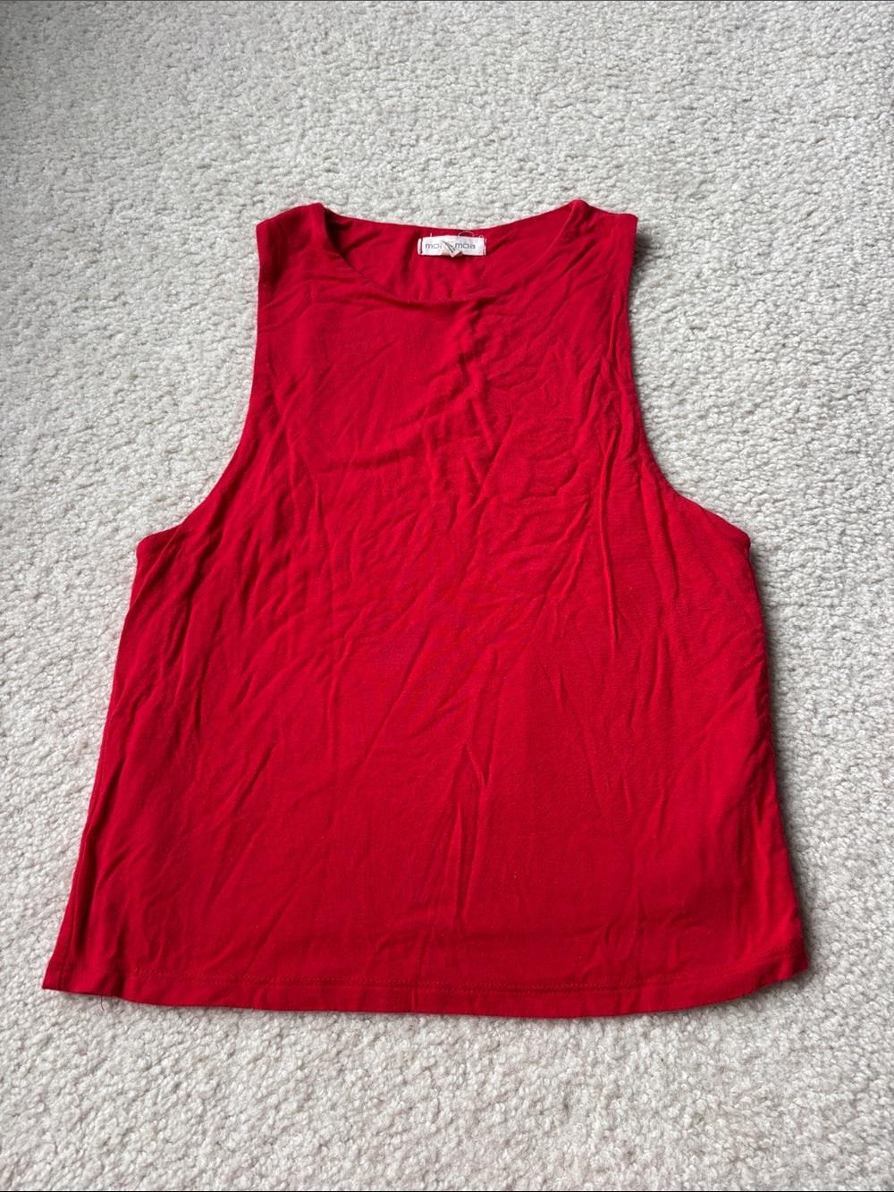 Moa Moa Bright Red Sleeveless Tank